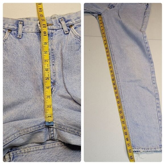 Lee Vintage  Mom Jeans Ultra Light Acid Wash Cotton High-waisted Size 13 Long - Picture 16 of 16